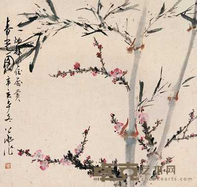 吴公虎 春光图 立轴 57×60cm